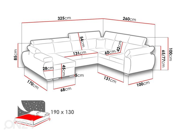 Kulmavuodesohva kuvasuurennos