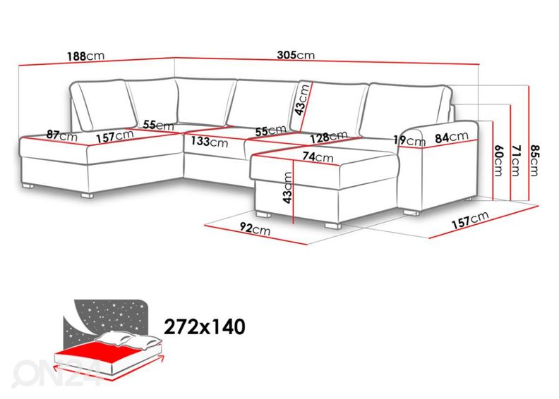 Kulmavuodesohva kuvasuurennos