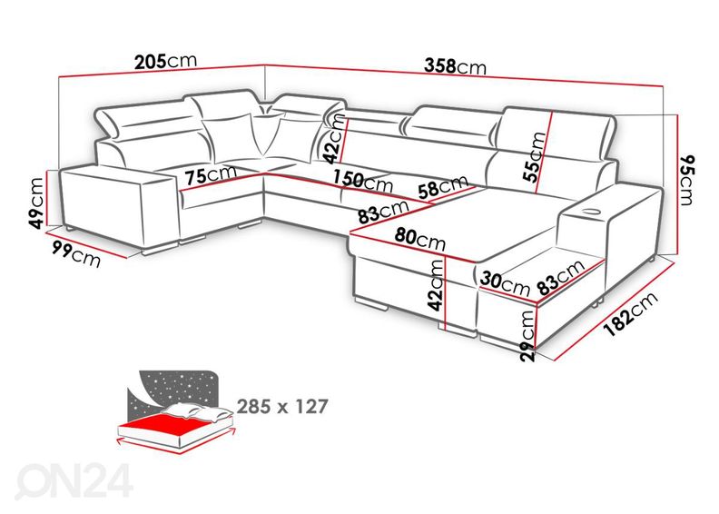 Kulmavuodesohva kuvasuurennos