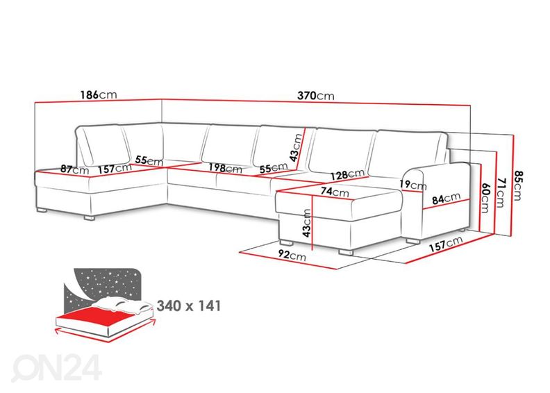 Kulmavuodesohva kuvasuurennos