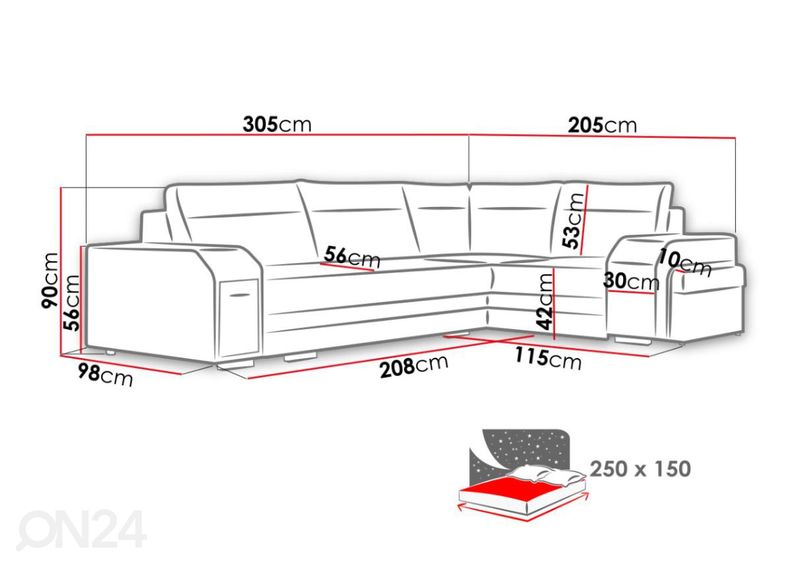 Kulmavuodesohva kuvasuurennos