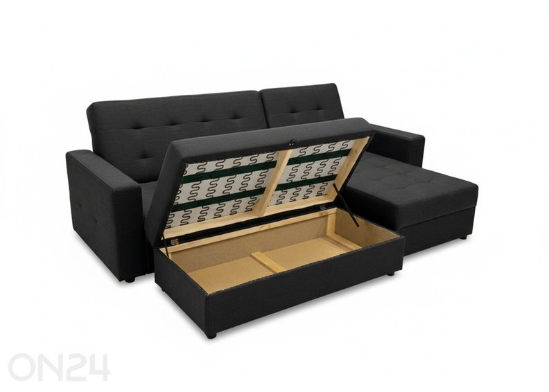 Kulmavuodesohva Claire + yöpöytä kuvasuurennos