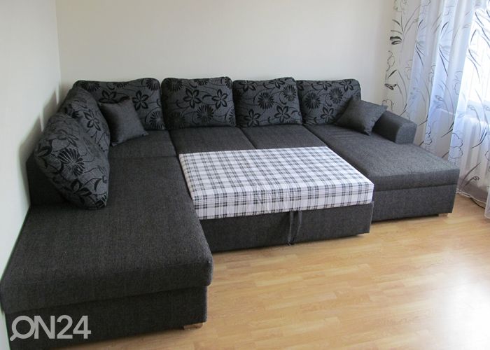 Kulmavuodesohva Silver XL Jumbo vuodevaatelaatikolla kuvasuurennos