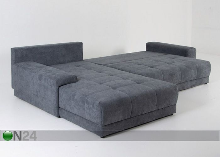 Kulmavuodesohva vuodevaatelaatikolla kuvasuurennos