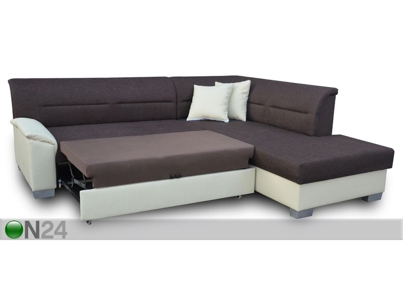 Kulmavuodesohva vuodevaatelaatikolla kuvasuurennos