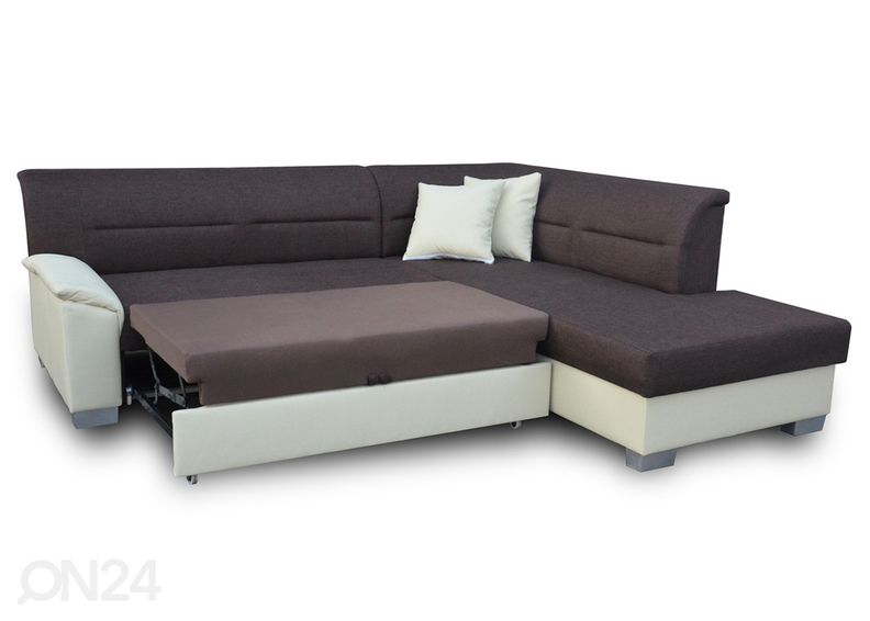 Kulmavuodesohva vuodevaatelaatikolla kuvasuurennos