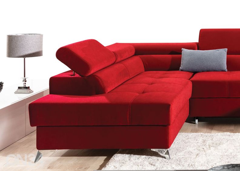 Kulmavuodesohva vuodevaatelaatikolla kuvasuurennos