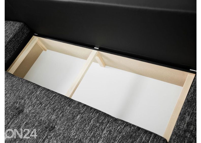 Kulmavuodesohva vuodevaatelaatikolla kuvasuurennos