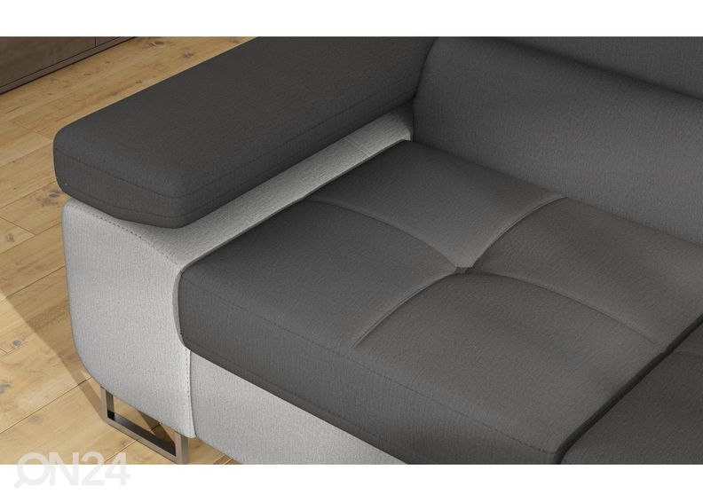 Kulmavuodesohva vuodevaatelaatikolla Bremen kuvasuurennos