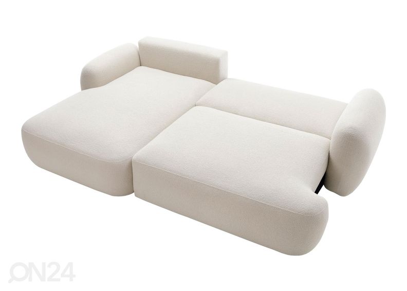 Kulmavuodesohva vuodevaatelaatikolla Maano kuvasuurennos