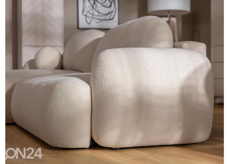 Kulmavuodesohva vuodevaatelaatikolla Maano kuvasuurennos