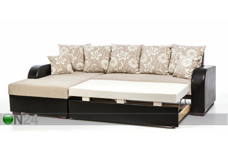 Kulmavuodesohva vuodevaatelaatikolla Rio kuvasuurennos