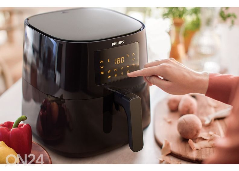 Kuumailmakeitin Philips Essential Airfryer XL, musta kuvasuurennos