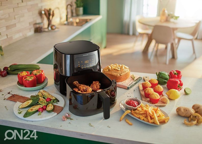 Kuumailmakeitin Philips Essential Airfryer XL, musta kuvasuurennos