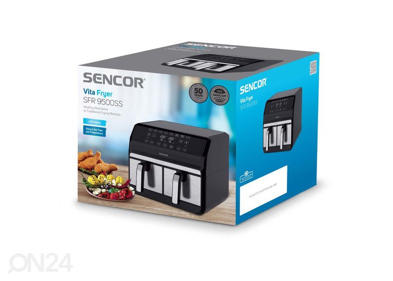 Kuumailmakeitin Sencor SFR9500SS, 2 x 4L kuvasuurennos