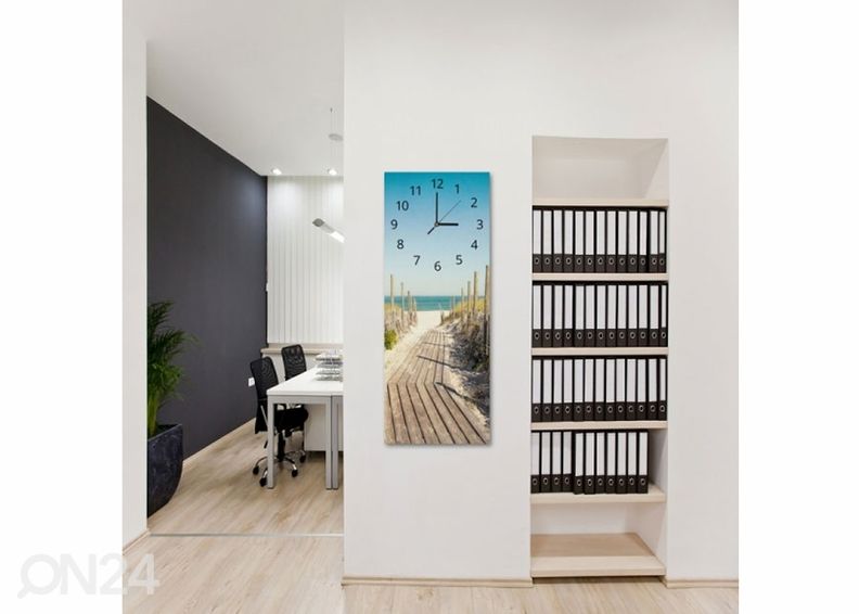 Kuvallinen seinäkello ROAD TO THE BEACH kuvasuurennos