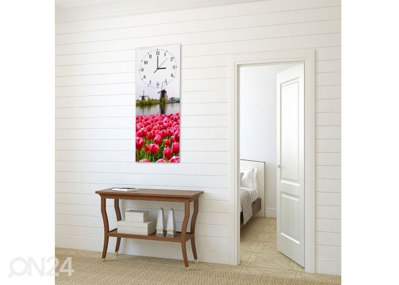 Kuvallinen seinäkello TULIPS kuvasuurennos