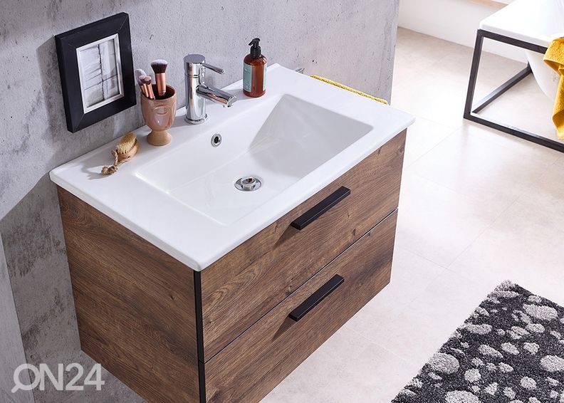 Kylpyhuoneen allaskaappi keraamiselle pesualtaalle kuvasuurennos