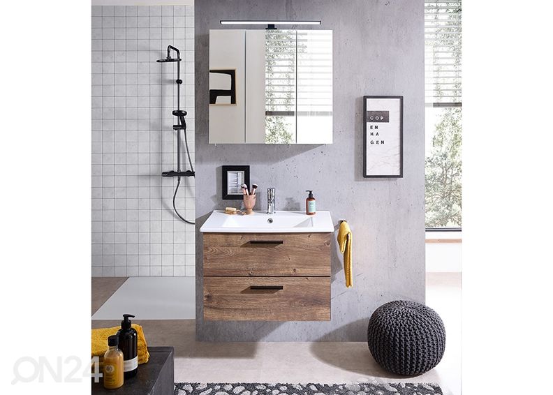 Kylpyhuoneen allaskaappi keraamiselle pesualtaalle kuvasuurennos