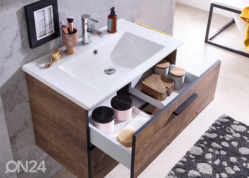 Kylpyhuoneen allaskaappi keraamiselle pesualtaalle kuvasuurennos