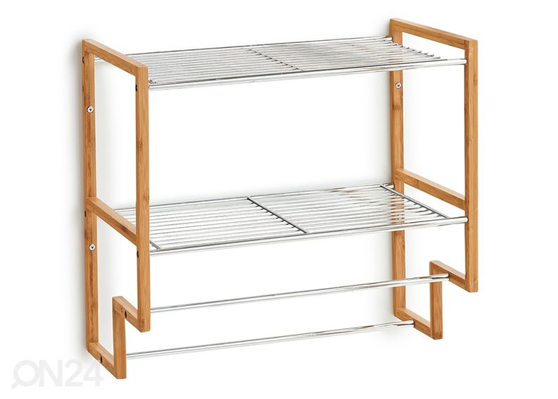 Kylpyhuoneen hylly ja pyyheteline kuvasuurennos