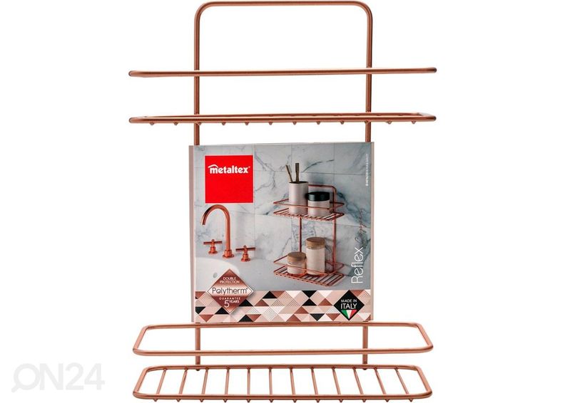 Kylpyhuoneen hylly Reflex 2x, 26x13x35 cm, pronssi kuvasuurennos