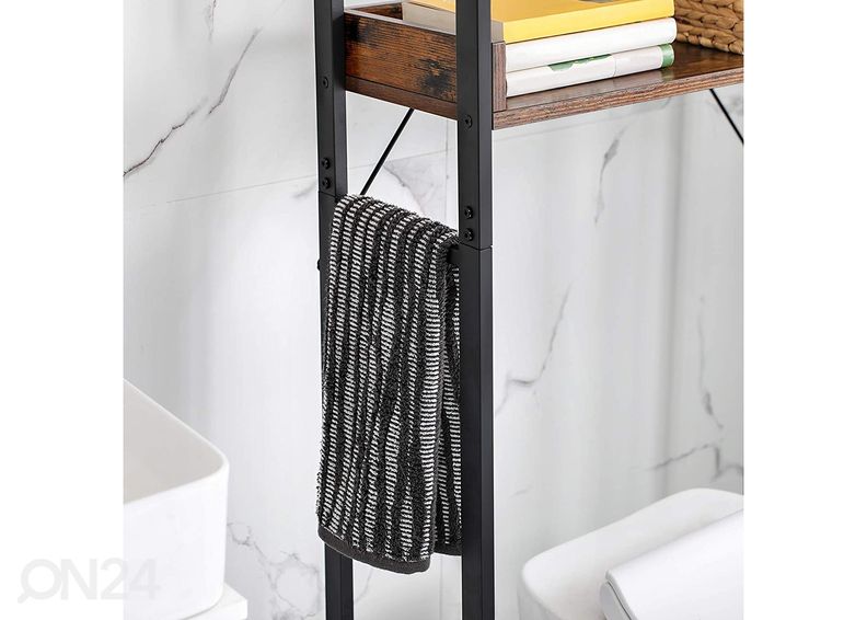 Kylpyhuoneen hylly ruskea / musta kuvasuurennos