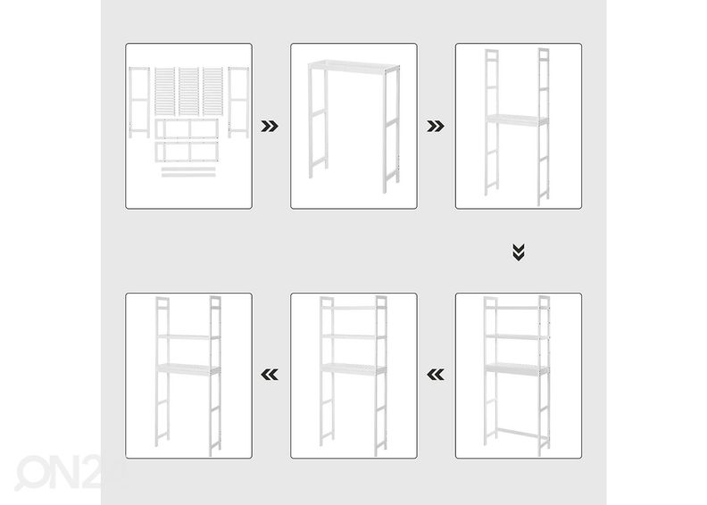 Kylpyhuoneen hyllykkö kuvasuurennos