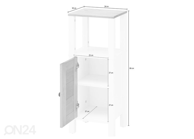 Kylpyhuoneen kaappi Ayanna kuvasuurennos