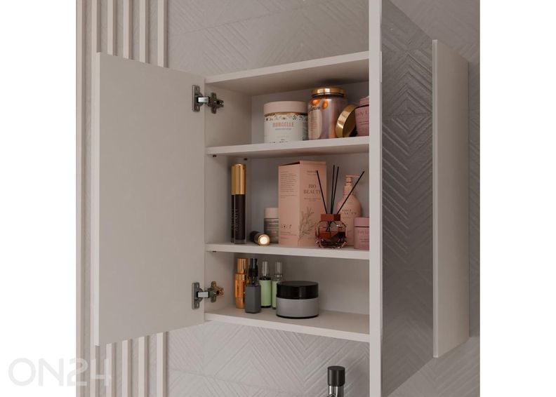 Kylpyhuoneen kaappi peilillä kuvasuurennos