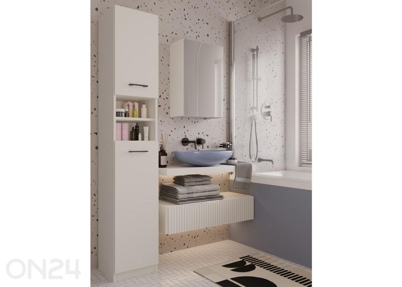 Kylpyhuoneen kaappi peilillä kuvasuurennos