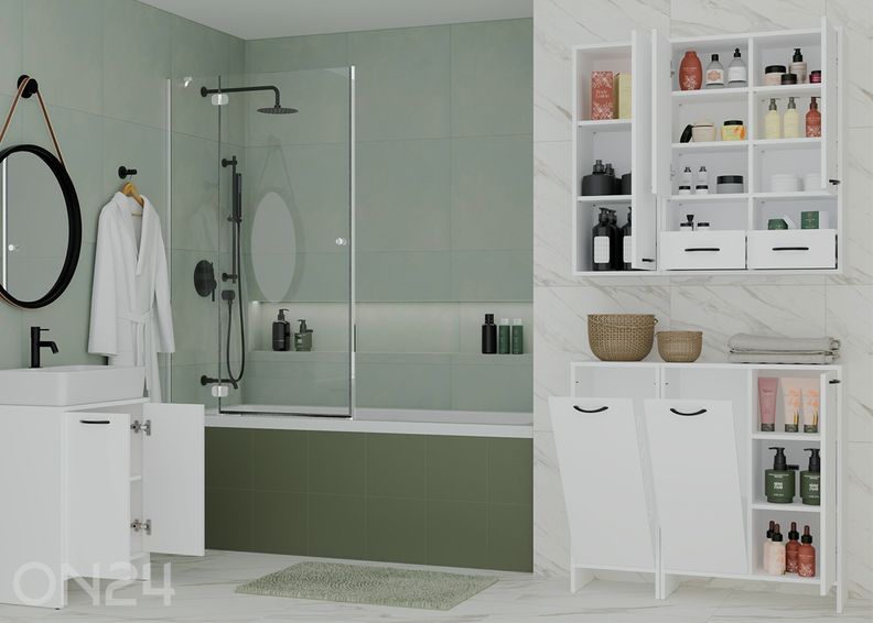 Kylpyhuoneen kaappi seinälle Nina kuvasuurennos