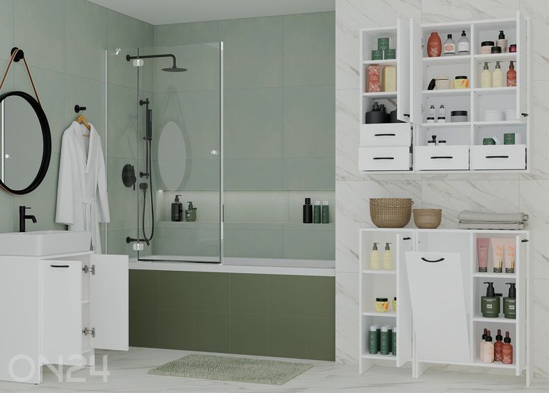 Kylpyhuoneen kaappi seinälle Nina kuvasuurennos