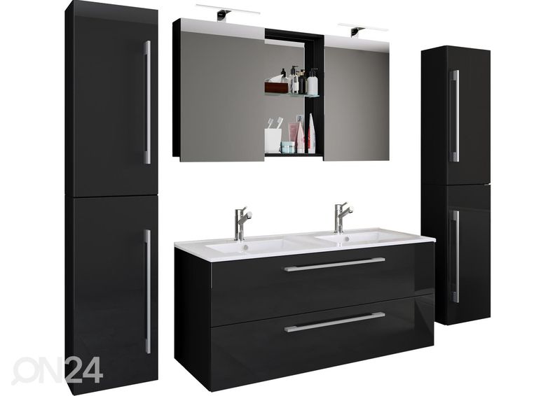 Kylpyhuoneen kalusteet Budasi 2-osaisella pesualtaalla kuvasuurennos