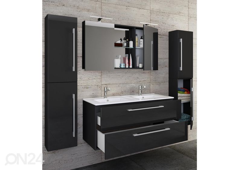 Kylpyhuoneen kalusteet Budasi 2-osaisella pesualtaalla kuvasuurennos