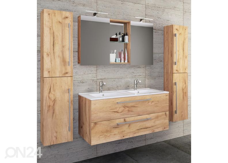 Kylpyhuoneen kalusteet Budasi 2-osaisella pesualtaalla kuvasuurennos