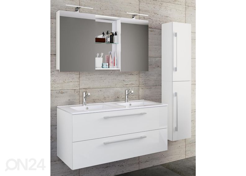 Kylpyhuoneen kalusteet Budasi 2-osaisella pesualtaalla kuvasuurennos