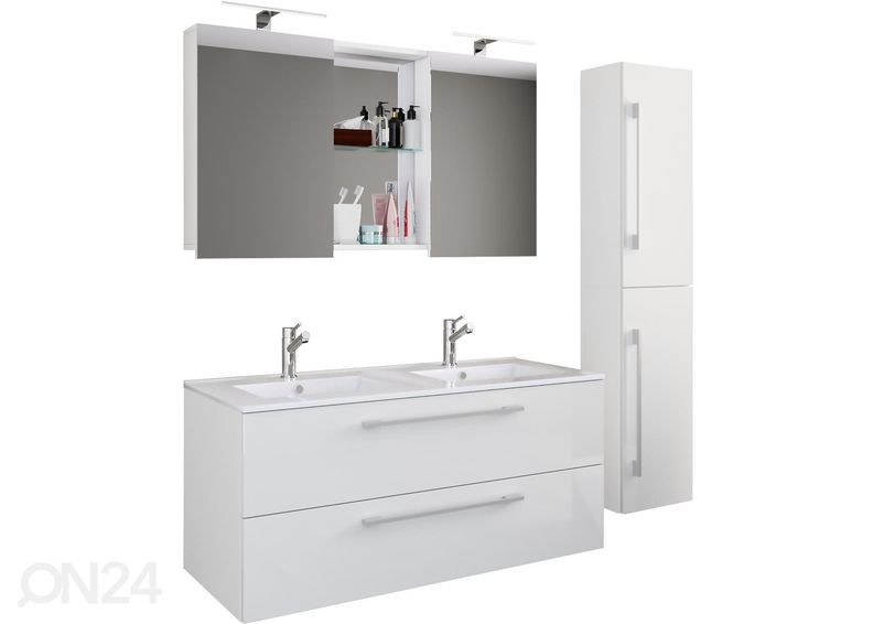 Kylpyhuoneen kalusteet Budasi 2-osaisella pesualtaalla kuvasuurennos