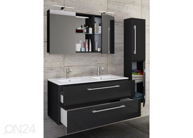 Kylpyhuoneen kalusteet Budasi 2-osaisella pesualtaalla kuvasuurennos