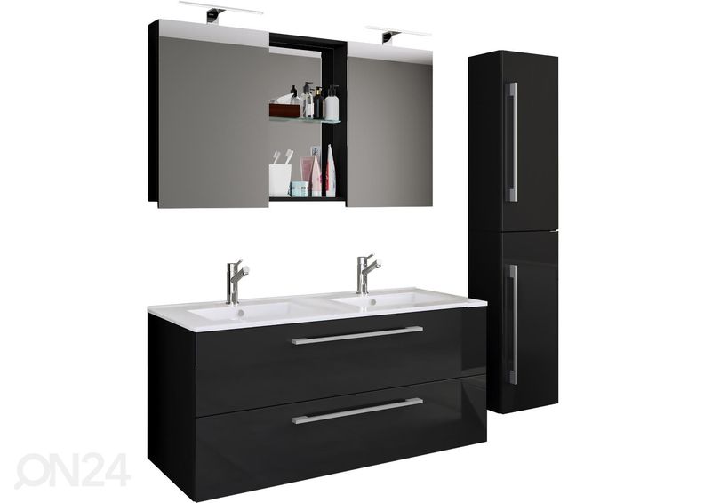 Kylpyhuoneen kalusteet Budasi 2-osaisella pesualtaalla kuvasuurennos