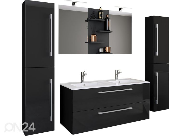 Kylpyhuoneen kalusteet Budasi 2-osaisella pesualtaalla kuvasuurennos