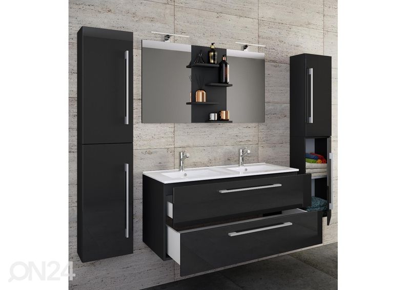 Kylpyhuoneen kalusteet Budasi 2-osaisella pesualtaalla kuvasuurennos