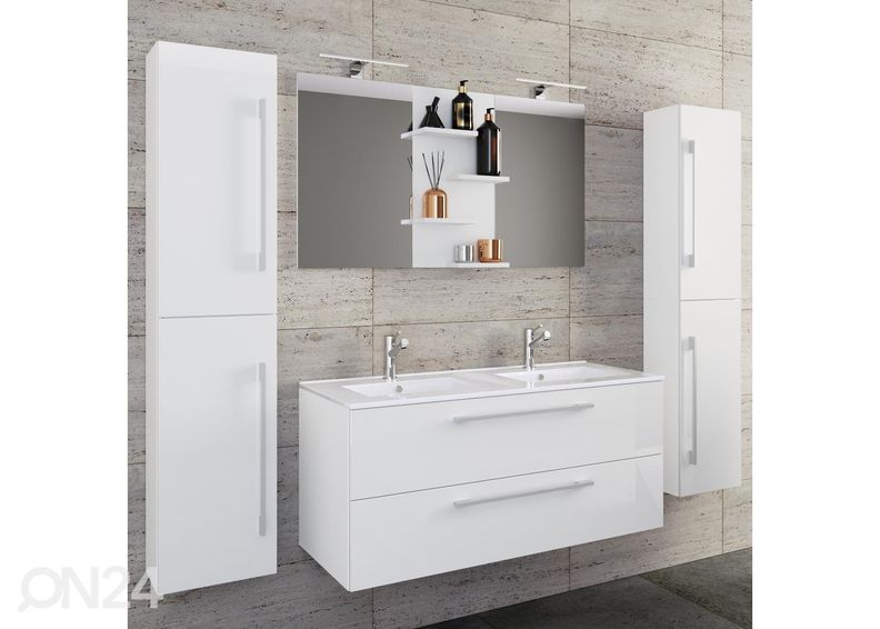 Kylpyhuoneen kalusteet Budasi 2-osaisella pesualtaalla kuvasuurennos