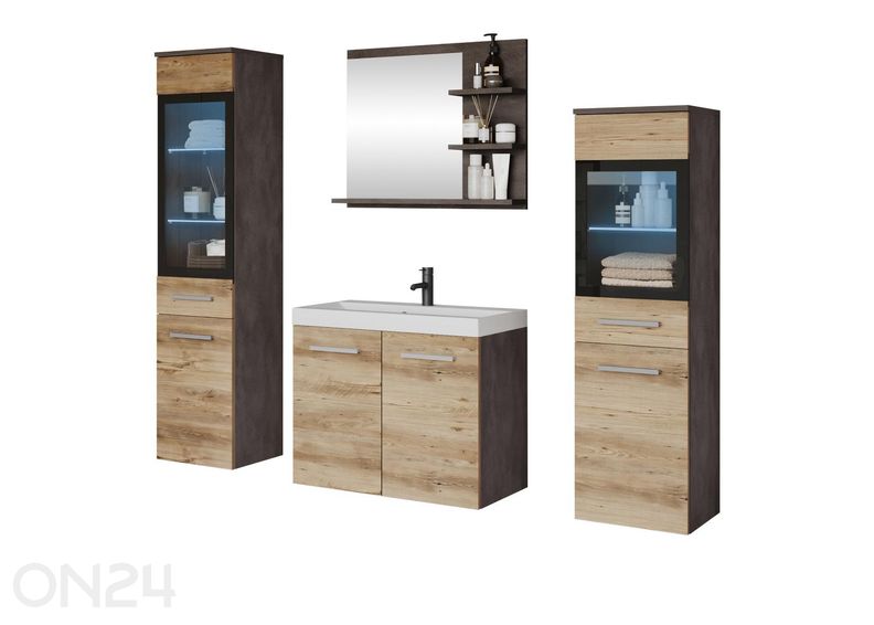 Kylpyhuoneen kokonaisuus Madrit I + LED kuvasuurennos