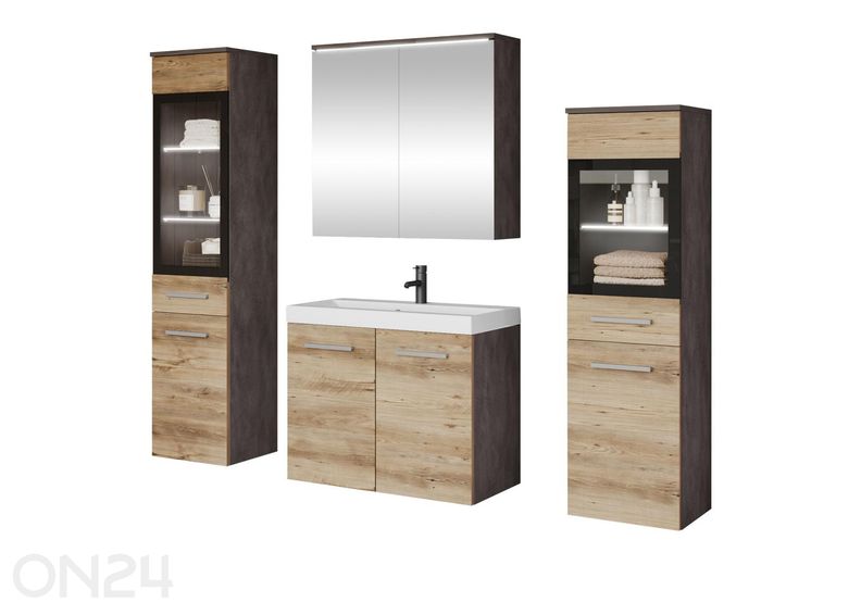 Kylpyhuoneen kokonaisuus Madrit II + LED kuvasuurennos