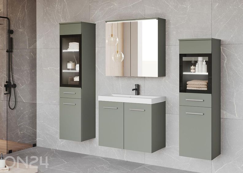 Kylpyhuoneen kokonaisuus Madrit II + LED kuvasuurennos