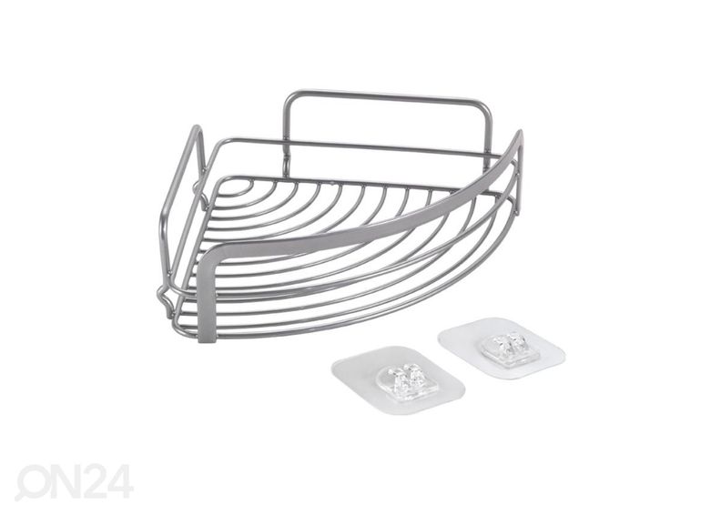 Kylpyhuoneen kulmahylly Origin Luxy Ufix 1x, 20x20x6cm, kromi kuvasuurennos