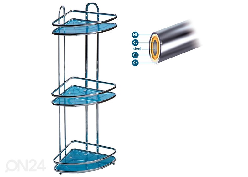 Kylpyhuoneen kulmahylly Tatkraft Kaiser Compact kuvasuurennos