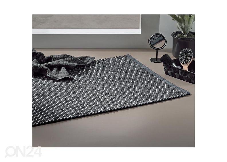 Kylpyhuoneen matto Miu graniitin harmaa 60x100 cm kuvasuurennos