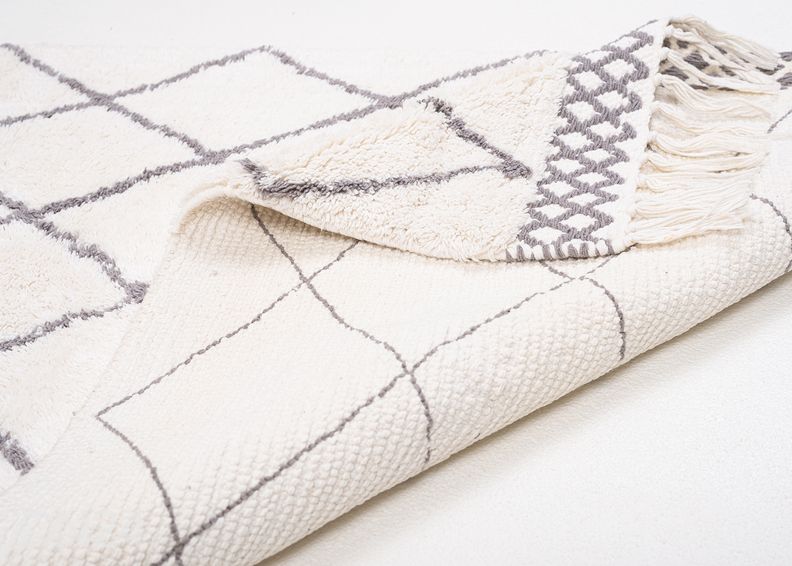 Kylpyhuoneen matto Tom Tailor Ethno Bath Ben 70x160 cm, valkoinen/kirjava kuvasuurennos